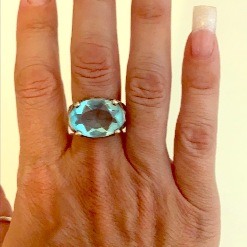 Silpada real silver and blue stone